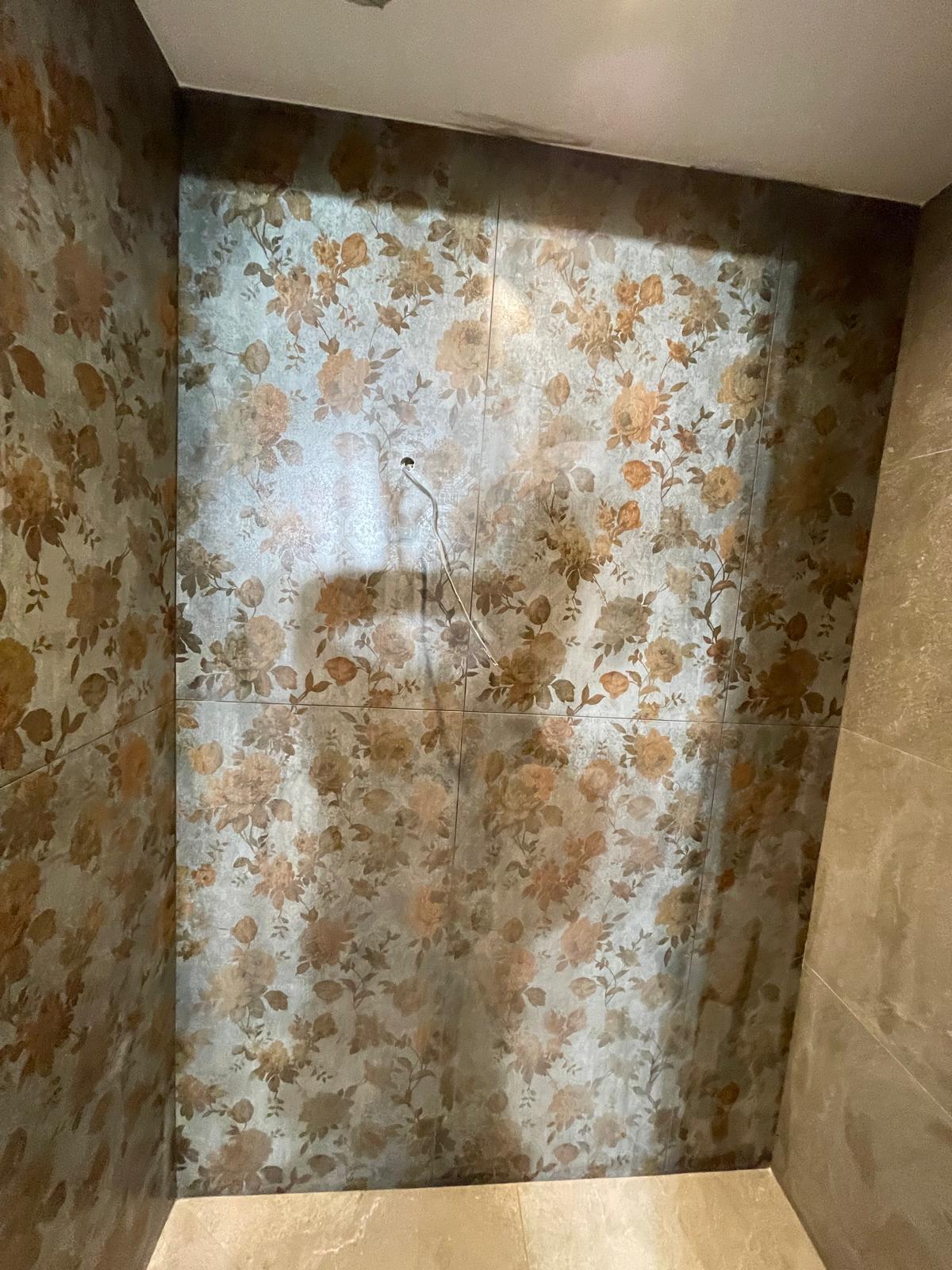Botanical feature-wall bathroom by Mark & Patryk